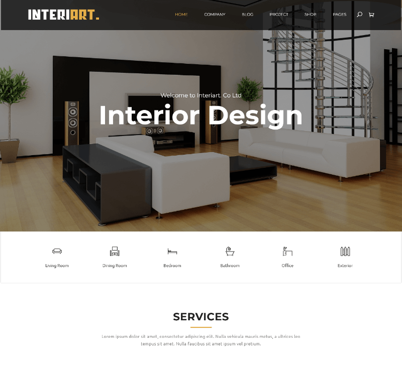 InteriArt A Starter WordPress Furniture Theme