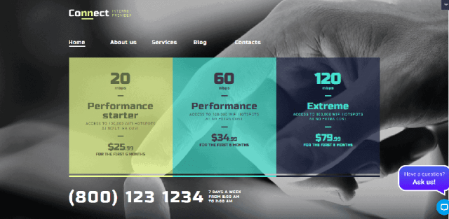 Internet provider WordPress theme