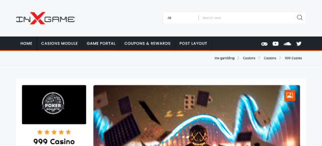 Inx Game Casino Affiliate Theme