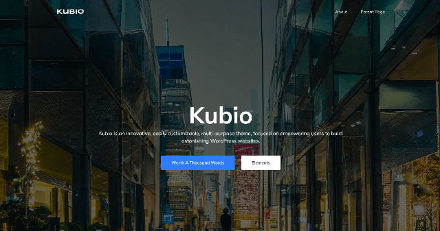 Kubio: A Free Coworking Space WordPress Theme