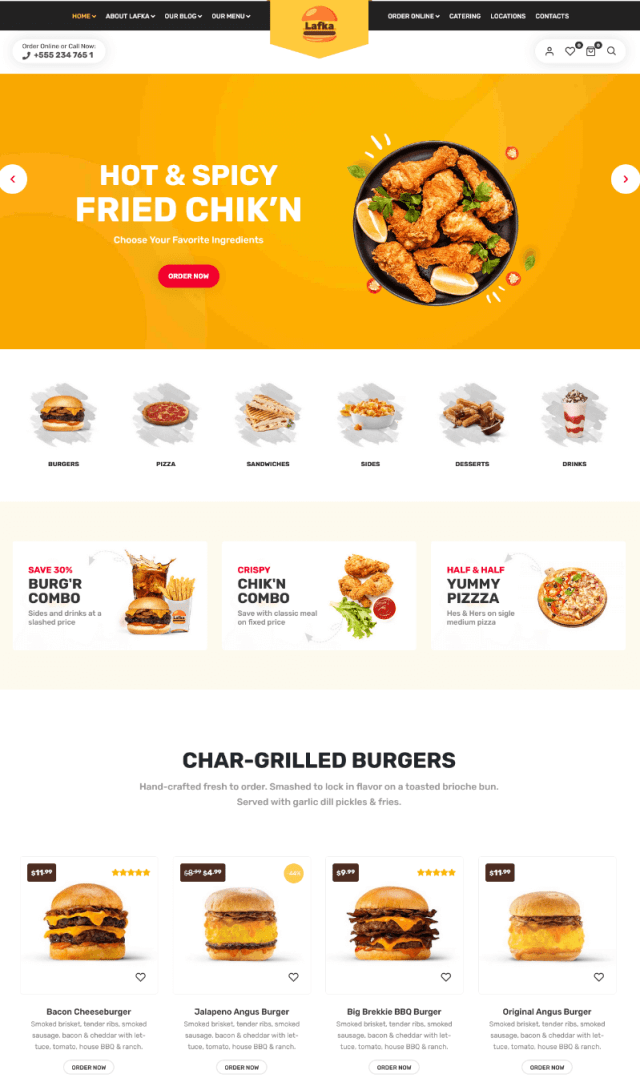 lafka a WordPress pizza theme