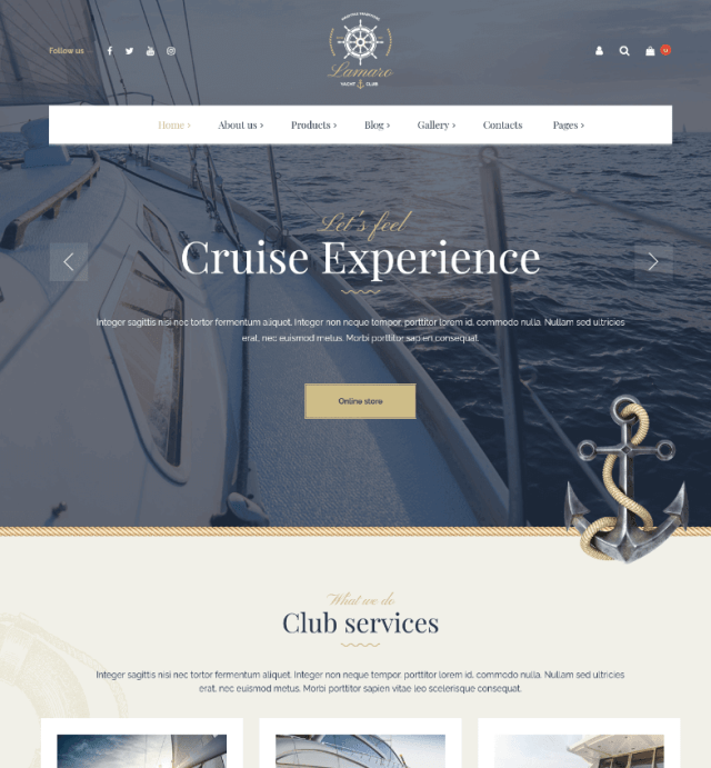 Lamaro a boat website template