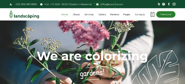 Landscaping: The Latest Garden WordPress Theme