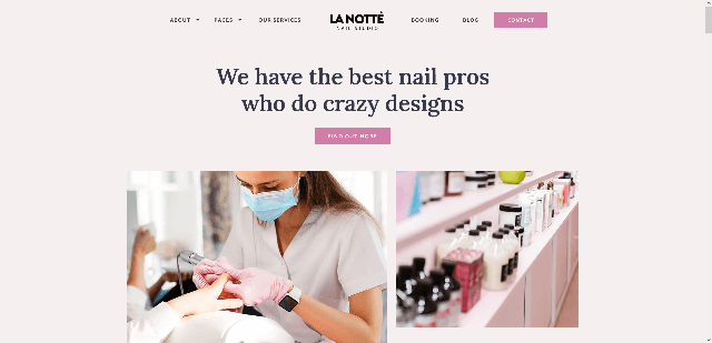 LaNotte a Stylish Nail Salon WordPress Template