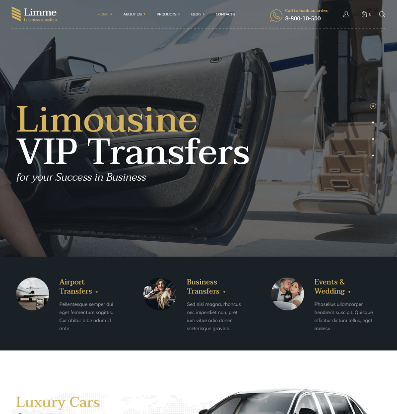 limousine website template