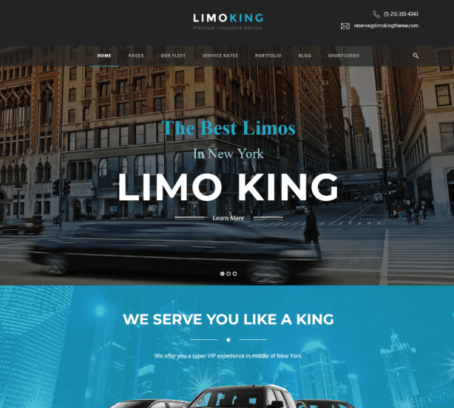 limo king WordPress theme