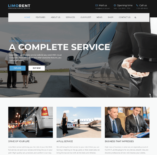 Limo Rent a limousine website template