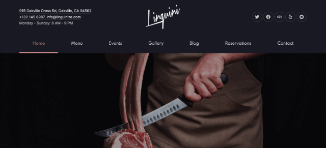 Linguini: The Ultimate Food Website layout