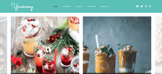 Malina WordPress theme for food blog
