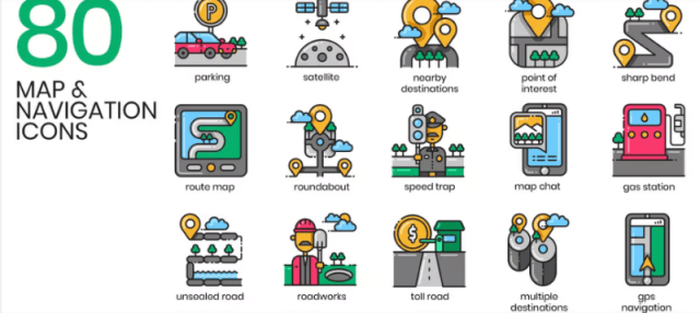 80 Map & Navigation By Envato