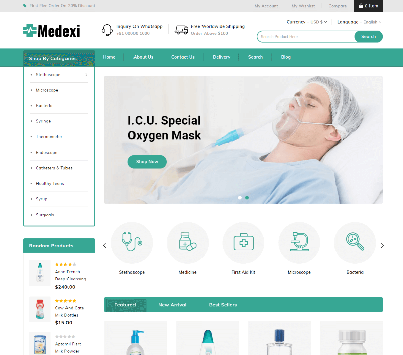 Medexi: a Funational Shopify Theme