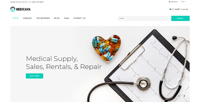 Medicava: An Eye-Catching Shopify Template