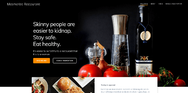 Mesmerize: A Free RTL WordPress Template
