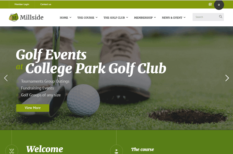 Millside: WP Themes for Golf Courses