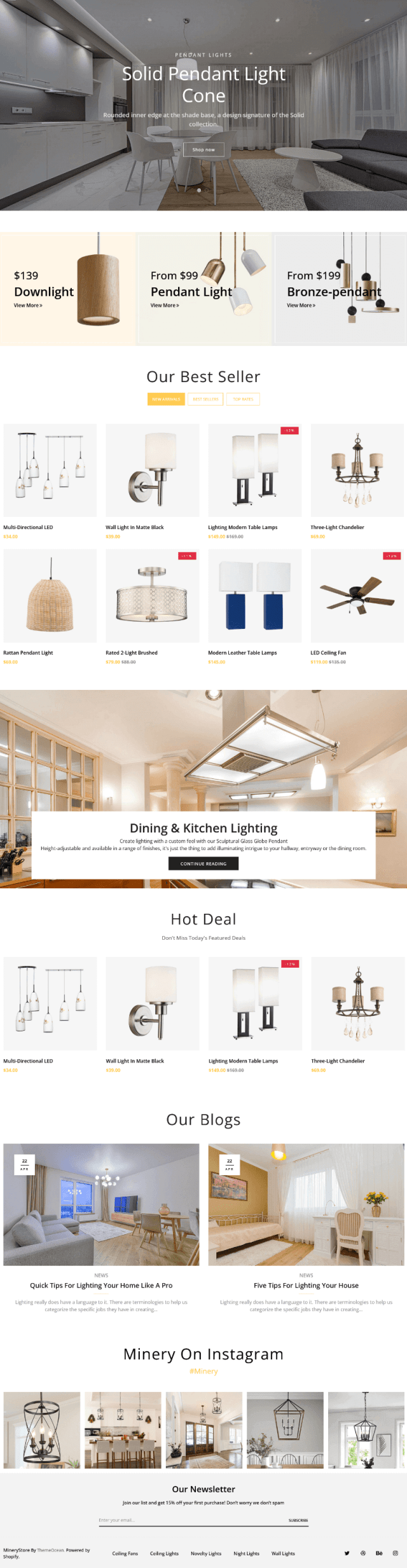 Minery a candles shopify theme