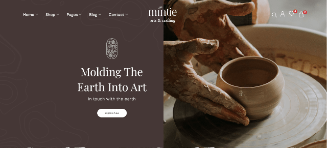 Mintie is a Modern Craftsman Website Template