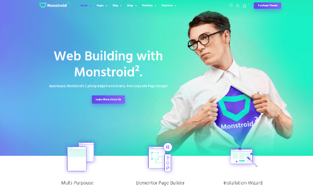 Monstroid2: A Versatile Personal Storyteller Website Template