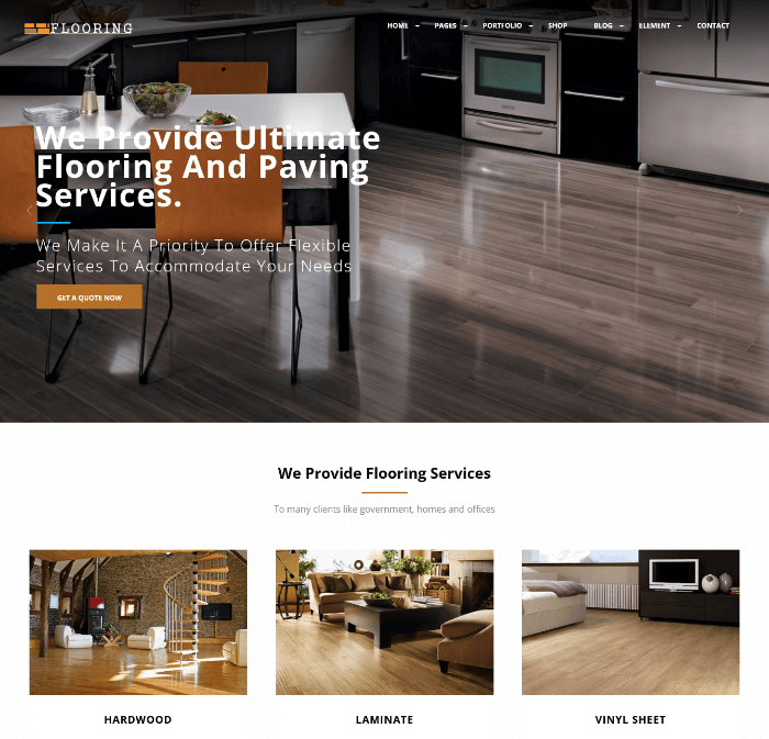 Flooring: A Solid Flooring Services WordPress Template
