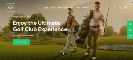 golf club Website theme