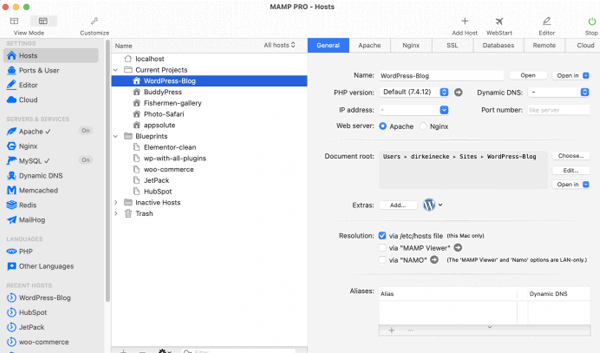 MAMP - install WordPress locally