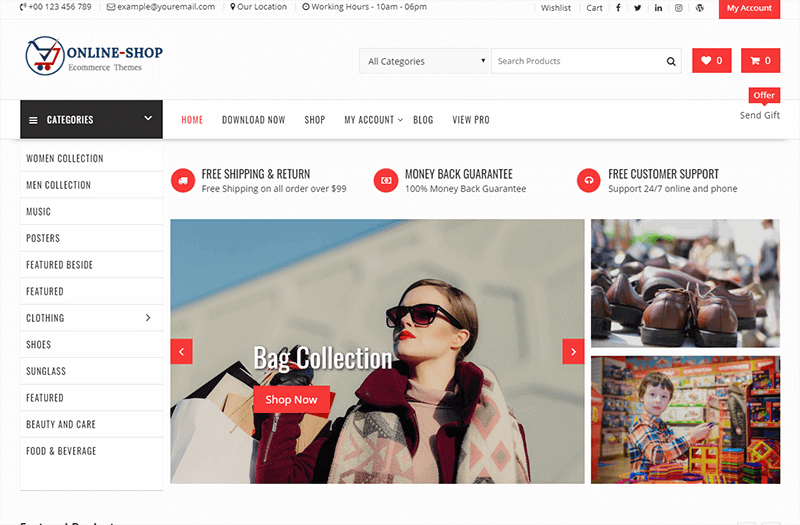 Online-Shop: An Inspirational WooCommerce Theme