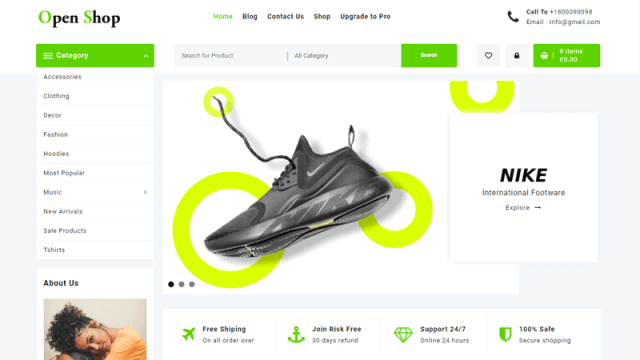 Free Alternatives Theme of WooCommerce Storefront