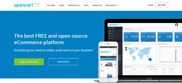 Opencart a Shopify competitors