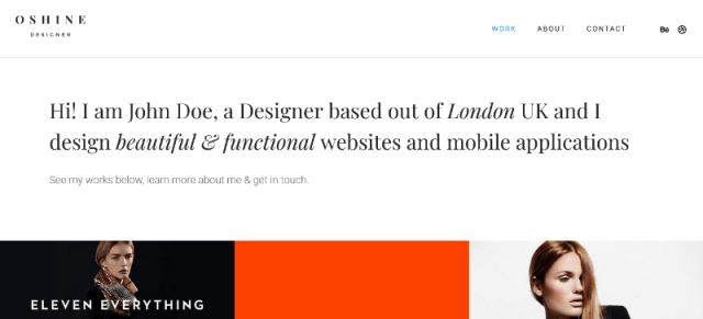 Oshine: Your Work Compilation Site Template