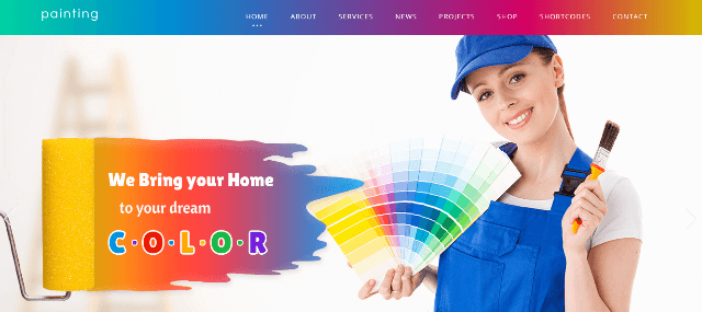 Paint: An Eye-catching Painting Company Layout
