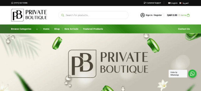 Private Boutique woocommerce website examples