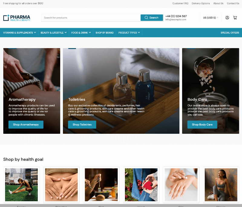 Athens: a Minimal Clinical Shopify Designs