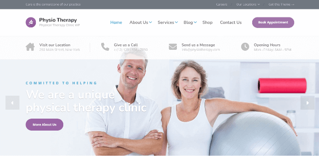 Physio: A Trending Medical Clinic WordPress Theme