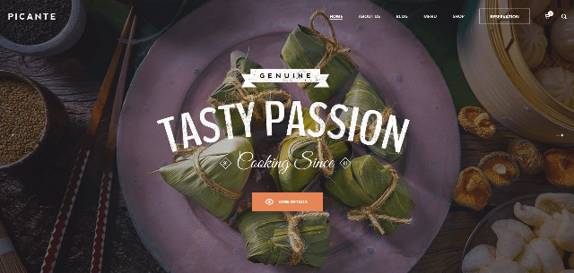 Picante: A Minimal Catering Website Theme