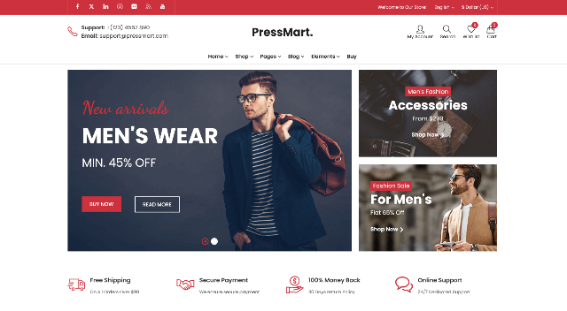 PressMart: A Responsive WordPress Template