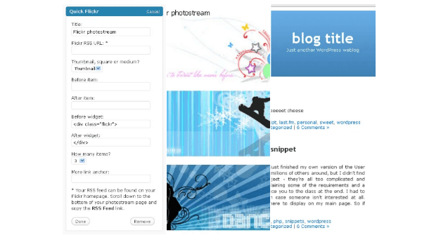 Quick Flickr widget