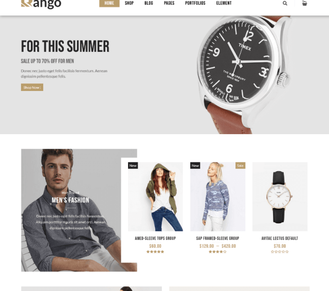 Rango a men fashion wordpress theme