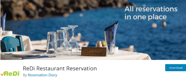 ReDi: An Optimal WordPress Restaurant Booking Plugin