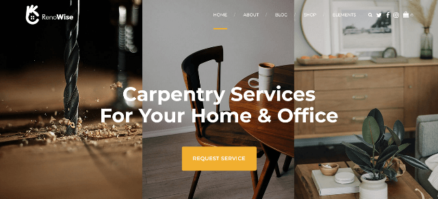 RenoWise: The Best-Selling Carpenter Website Template