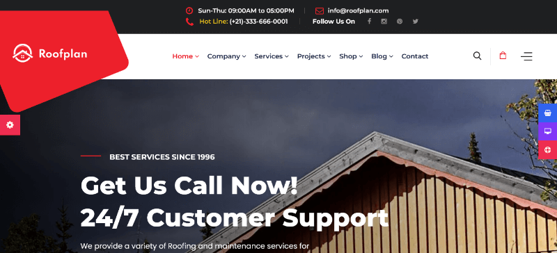 Roofplan: a Cutting-Edge Roof Repair Website Template