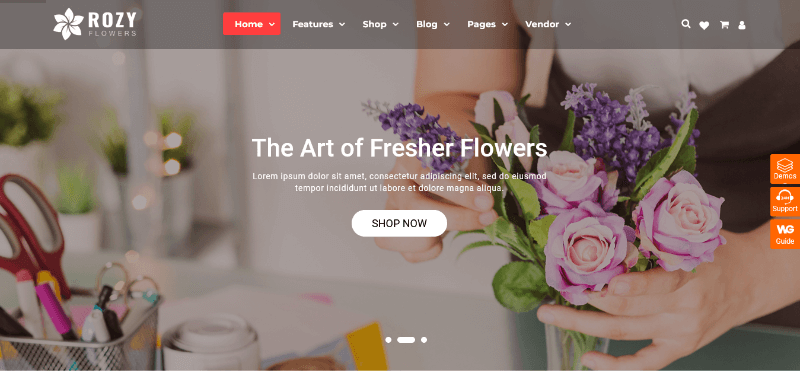 Rozy: A Minimal Flower Shop WordPress Theme