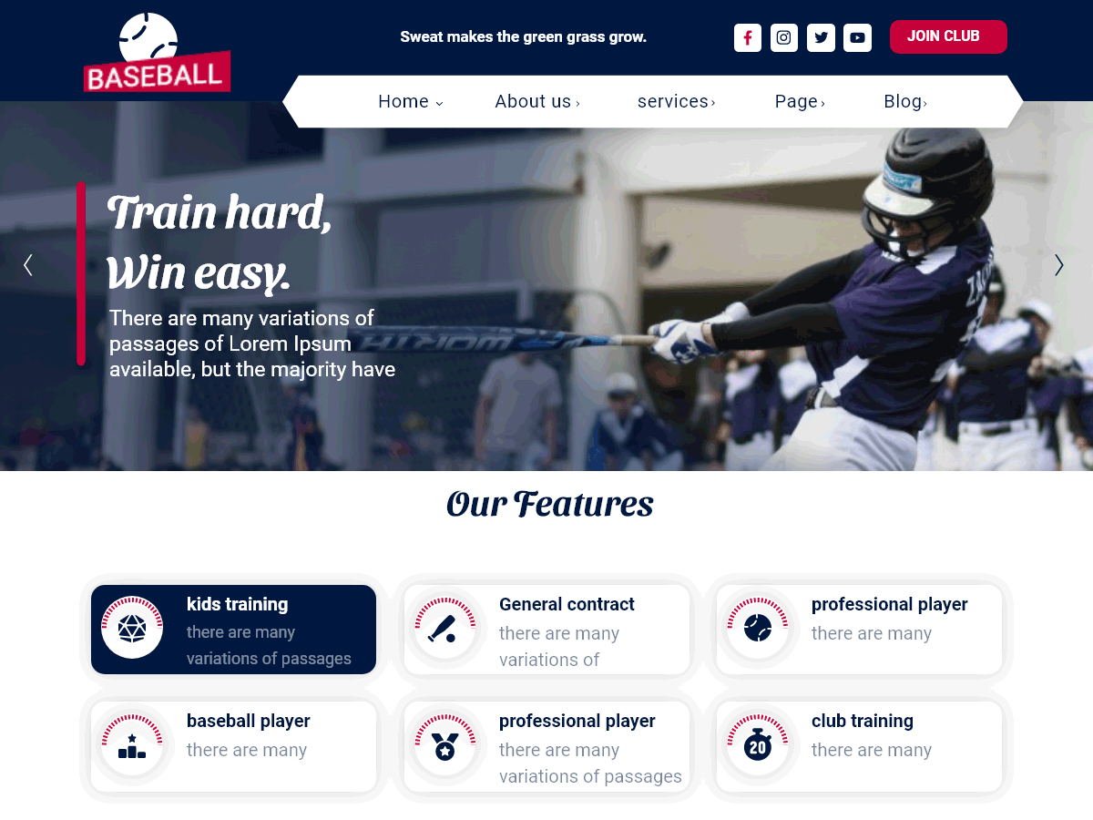 Goal Club, a Starter Baseball WordPress Theme
