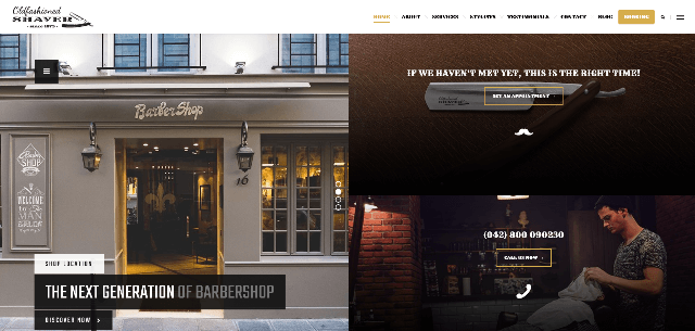 Shaver: a Minimal Barbershop Website Design