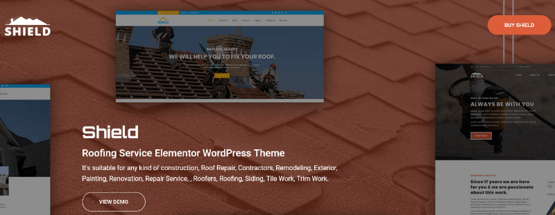 Shield: A Robust Roofing WordPress Theme