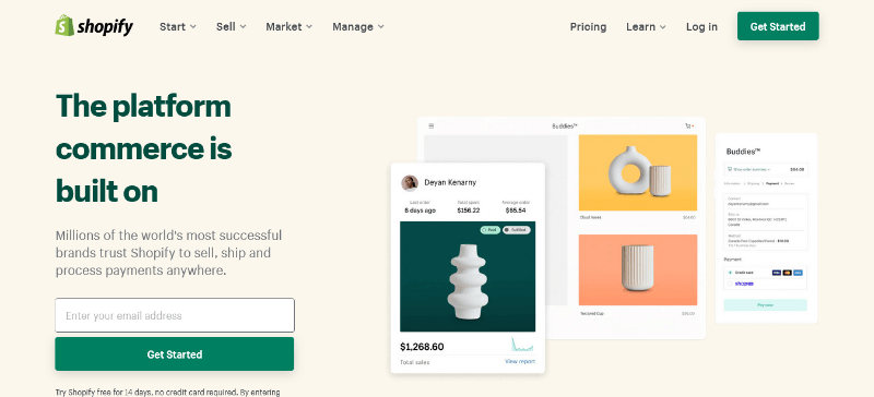 Shopify Official Webpage