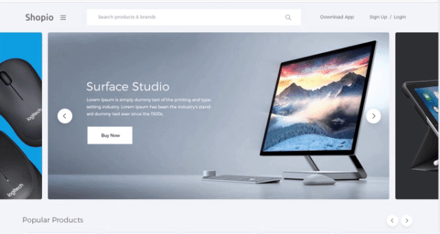Shopio eCommerce - PSD Freebie