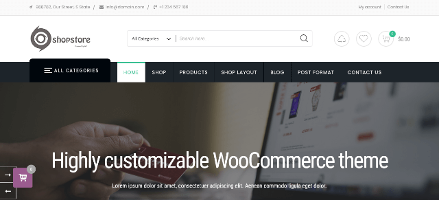 ShopStore, an Elegant Extended WordPress Theme