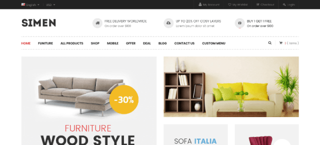 bootstrap shopping cart template