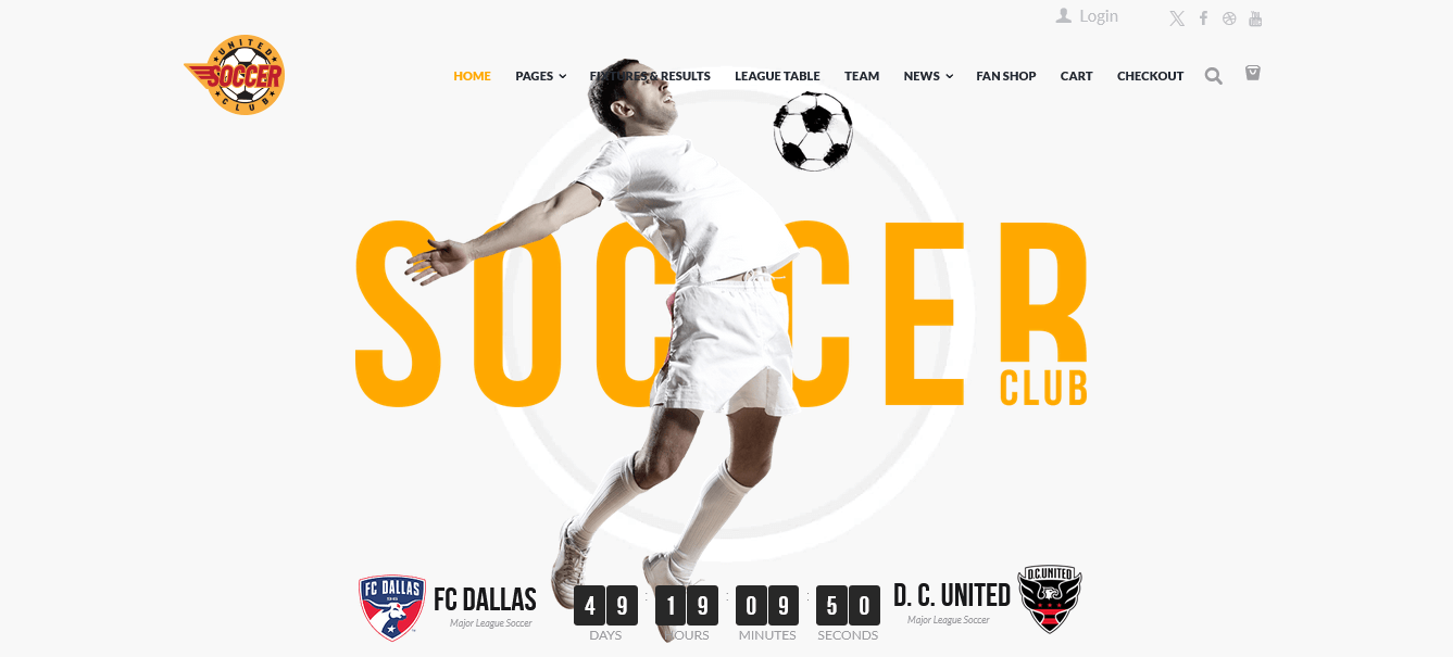 SoccerClub: A Funational Sports Website Template