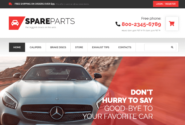 SpareParts: E-Commerce Website Design