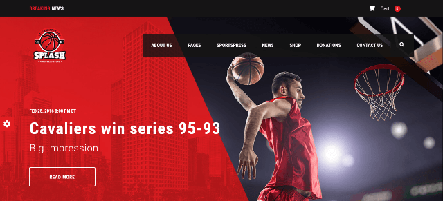 Splash a Multipurpose Sports Site Template